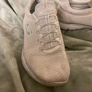 White sketcher sneakers